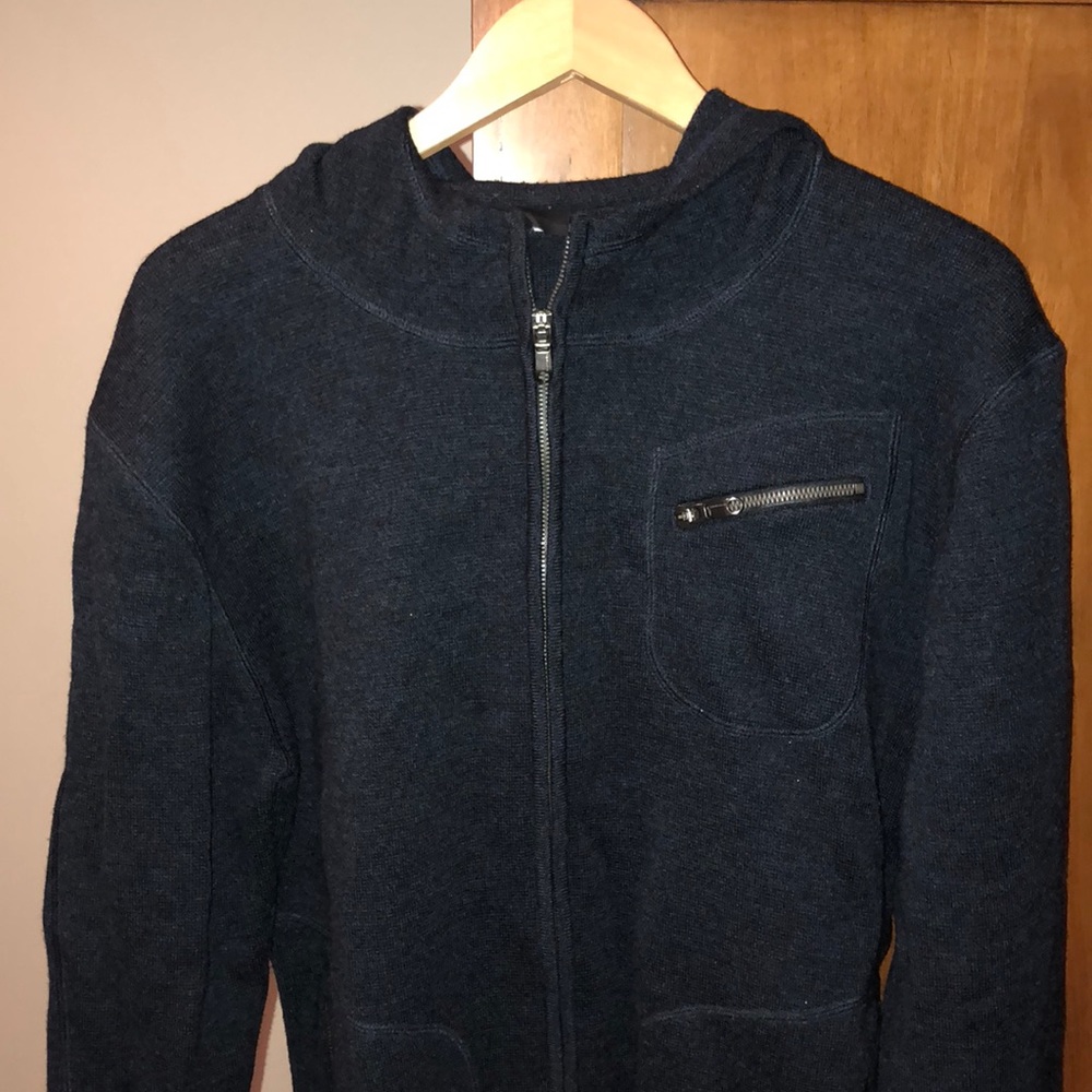 Lulu heavier wool performance jacket, navy blue